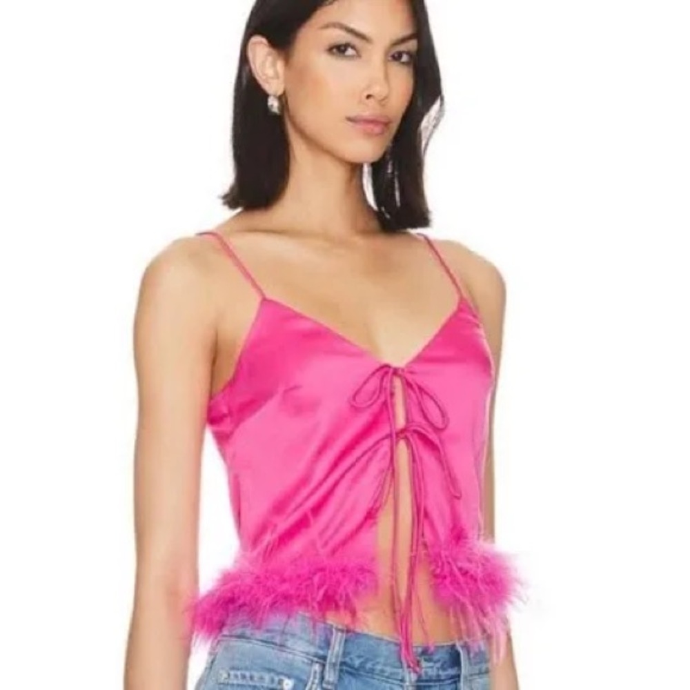 More to Come Feathered Top